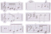 Musical Notes Sticky Pad for Music Teacher Notes (6.3 x 2.5 Inches, 6 Pack)
