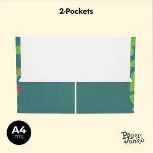 Succulent 2-Pocket Folders for School, Letter Size, 6 Cactus Designs (12 Pack)