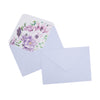 50 Pack A1 Lavender Envelopes with Floral Liner for Wedding Invitations (5x3 In)