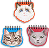 Cat Lover's Hardcover Notebook, 3 Die Cut Designs (4.5 x 5.5 Inches, 3 Pack)