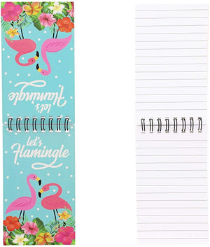 Lets Flamingle Spiral-Bound Notebook Party Favors (5.2 x 3 in, 3 Designs, 12 Pack)