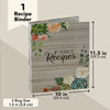 3 Ring Binder For Recipes with 12 Divider Tabs, 2-Sided Pocket, and 2 Sets of Sticker Sheets (10 x 11.5 In)