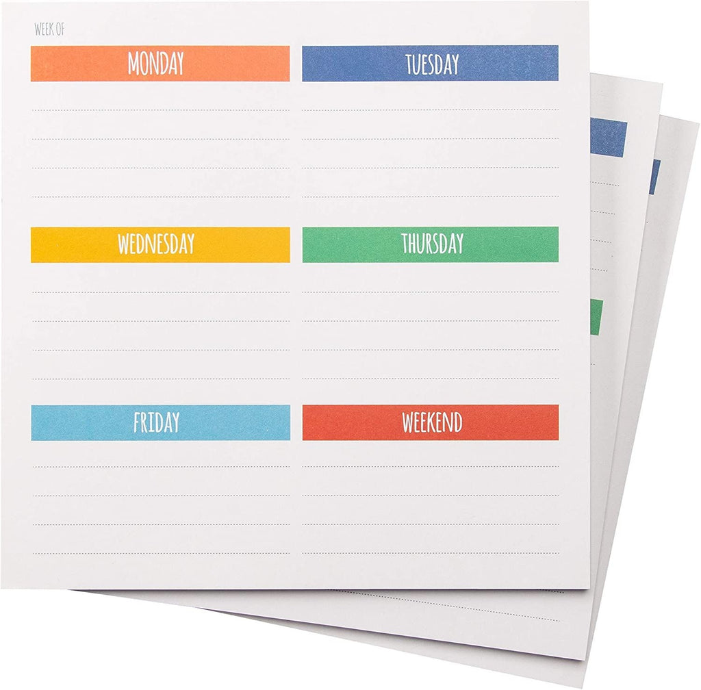 Weekly Paper Planner to Do Memo Mousepad (7.5 x 7.5 in, 3 Pack)