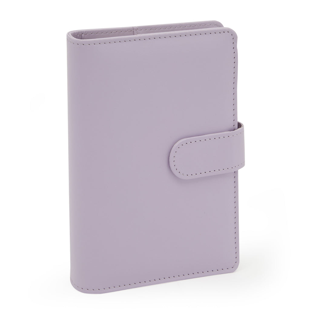 6 Ring A6 Mini Budget Saving Notebook Planner Binder with 30 Lined Sheets, Purple, 5.2 x 7.4 in.