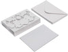 Laser Cut Silver Glitter Wedding Invitations with Envelopes (5 x 7.25 in, Set of 24)