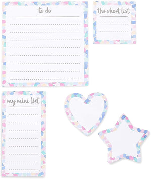 Pastel To Do Sticky Notes Set, 300 Sheets Per Memo Pad, 5 Sizes (10 Pieces)