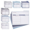 Project File Folders with Tabs and Notes Section, Letter Size, 6 Blue Grey Geometric Colors (12 Pack)