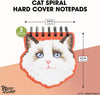 Cat Lover's Hardcover Notebook, 3 Die Cut Designs (4.5 x 5.5 Inches, 3 Pack)