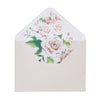 A7 Ivory Envelopes with Floral Liner for Wedding Invitations (5x7 In, 50 Pack)