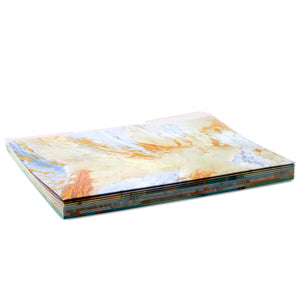 12 Pack Letter Size Decorative Marble File Folders with 1/3 Tabs, Pink, Blue, Gold Foil (9.5 x 11.5 In)