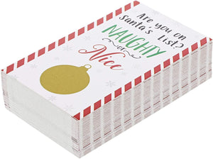 Holiday Scratch Off Game for Christmas Party (2 x 3.5 In, 60 Cards)