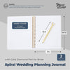 Spiral Wedding Planning Journal with Gold Diamond Pen for Bride (2 Piece Set)