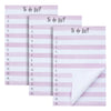 3 Pack Lined Planner Sticky Notes, 4x6 Reminder Pads for To Do Notepads, Memos, Grocery Lists, Errands, 50 Sheets (Pink and White)