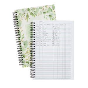 2 Pack My Account Spending Tracker Notebook, Expense Ledger Record Book for Small Business Bookkeeping, Check Register, Office Supplies (6.25 x 8.55 in, 50 Sheets Each)