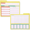 Project File Folders, 1/3 Cut Tab, Letter Size, Notes Section, 6 Colors (12 Pack)
