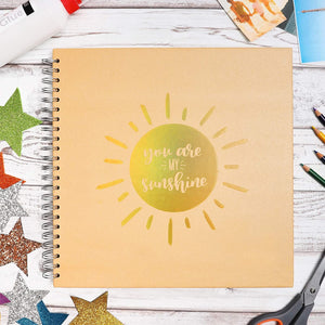 Hard Cover Kraft Scrapbook Photo Album, You are My Sunshine (80 Pages)