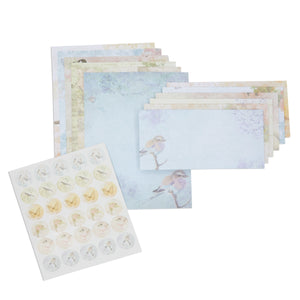 Vintage Floral Letter Writing Stationery Paper and Envelopes Set (60 Sheets)