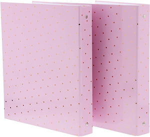 Paper Junkie 2 Pack 3-Ring Binders 1 inch Ring Pink Daily Planner - Gold Foil